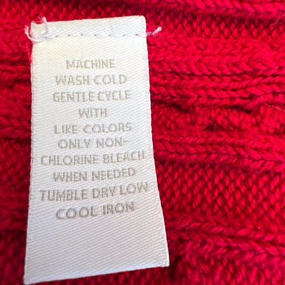 Charter Club Womens Sweater Long Sleeve Cotton Blend Pullover Knitwear Red L - Picture 7 of 7